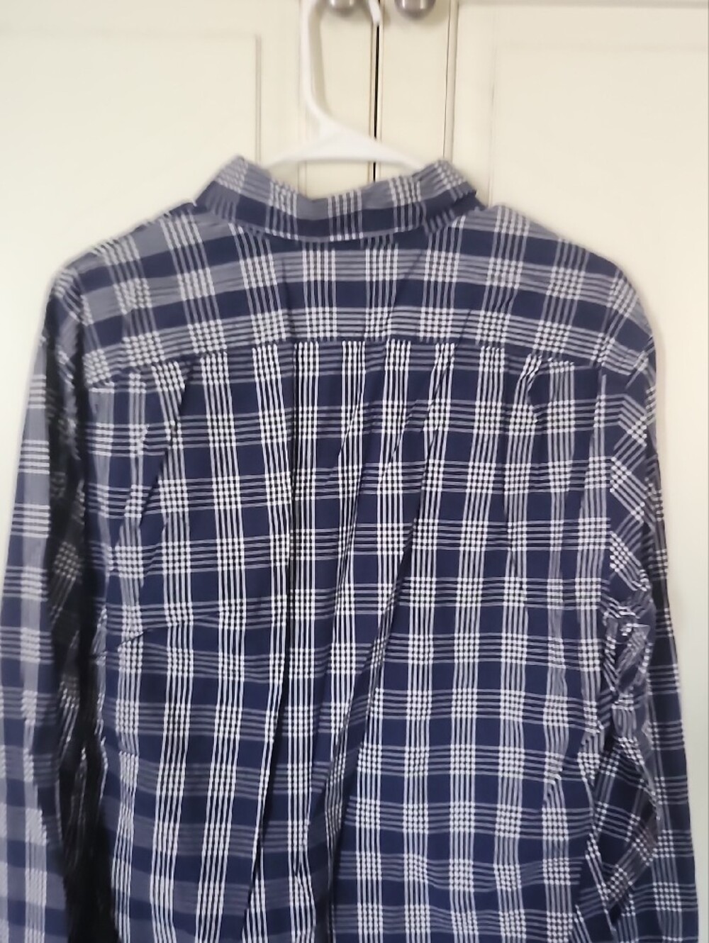J. Crew Blue and White Plaid Button-Down Shirt - Picture 3 of 3